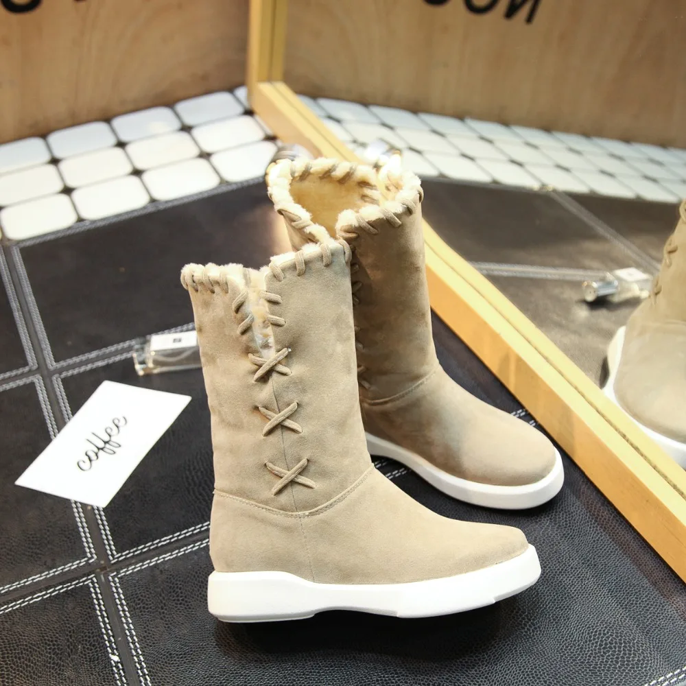 Women Snow Boots Woman Winter Shoes Mid Calf Warm Plush Lining Slip On Sewing High Quality Rubber Sole Size 34-43 2018 New SB188
Women Snow Boots Woman Winter Shoes Mid Calf Warm Plush Lining Slip On Sewing High Quality Rubber Sole Size 34-43 2018 New SB188