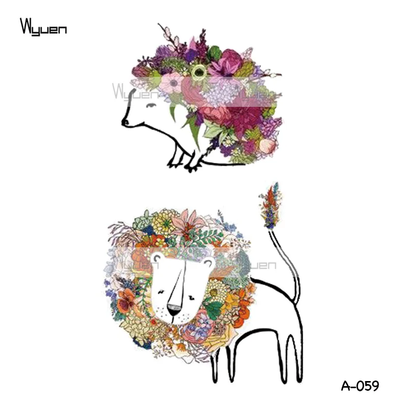 Wyuen Original Flower Lion Fake Tattoo Hedgehog Temporary Arm Tatoo Stickers New Design Kid Body Art Lovely Animal Tattoos A-059
Wyuen Original Flower Lion Fake Tattoo Hedgehog Temporary Arm Tatoo Stickers New Design Kid Body Art Lovely Animal Tattoos A-059