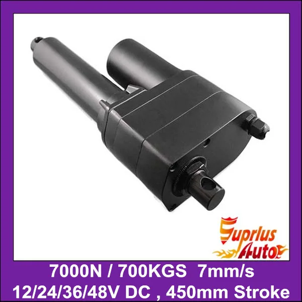 Super ! Heavy Load 7000N/ 700KGS/ 1540LBS 12V DC 18inch=450mm Stroke Length 7mm/s Speed Heavy Duty Linear Actuator
Super ! Heavy Load 7000N/ 700KGS/ 1540LBS 12V DC 18inch=450mm Stroke Length 7mm/s Speed Heavy Duty Linear Actuator