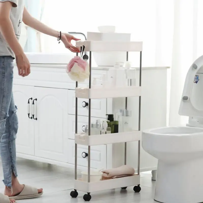 2/3/4 Layers Kitchen Storage Rack Fridge Side Shelf With Wheels and 6 hooks Removable Bathroom Organizer Shelf Gap Holder
2/3/4 Layers Kitchen Storage Rack Fridge Side Shelf With Wheels and 6 hooks Removable Bathroom Organizer Shelf Gap Holder