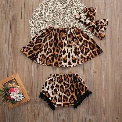 2017 Summer 3pcs Newborn Toddler Infant Baby Girl Leopard Print Clothes Loose Tank Tops+ Short Pants HeadBand Outfits Set
2017 Summer 3pcs Newborn Toddler Infant Baby Girl Leopard Print Clothes Loose Tank Tops+ Short Pants HeadBand Outfits Set