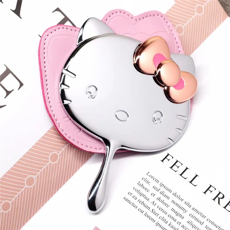 small mini size High quality Kitty Metal Mirror With Leather Bag Portable Makeup Mirror Handheld Vanity Mini Mirror
small mini size High quality Kitty Metal Mirror With Leather Bag Portable Makeup Mirror Handheld Vanity Mini Mirror