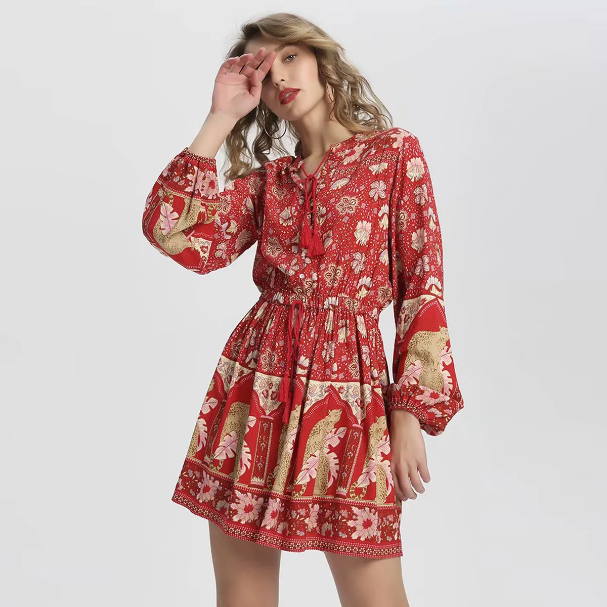 Jastie Red Floral Print Boho Dress 2019 Spring Summer Dresses Short Hippie Women Dress Adjust Waist Casual Mini Dresses Vestidos
Jastie Red Floral Print Boho Dress 2019 Spring Summer Dresses Short Hippie Women Dress Adjust Waist Casual Mini Dresses Vestidos