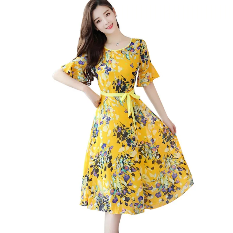 2019 Summer Short Sleeve Dress Bohemian Vintage Dresses Boho Casual O Neck Belt Lace Up Flare Sleeve Plus Size 3XL Floral Dress
2019 Summer Short Sleeve Dress Bohemian Vintage Dresses Boho Casual O Neck Belt Lace Up Flare Sleeve Plus Size 3XL Floral Dress