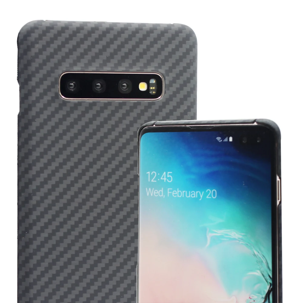 

Luxury Carbon Fiber Case for Samsung Galaxy S10 S10 Plus Case Matte Aramid Fiber 0.7MM Ultra Thin Matte Phone Cover Cases