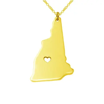 New Hampshire State Map Necklace 304 Stainless Steel Map Heart Pendant Necklace Women Fashion Map Jewellery Gift 12pcs/lot
New Hampshire State Map Necklace 304 Stainless Steel Map Heart Pendant Necklace Women Fashion Map Jewellery Gift 12pcs/lot