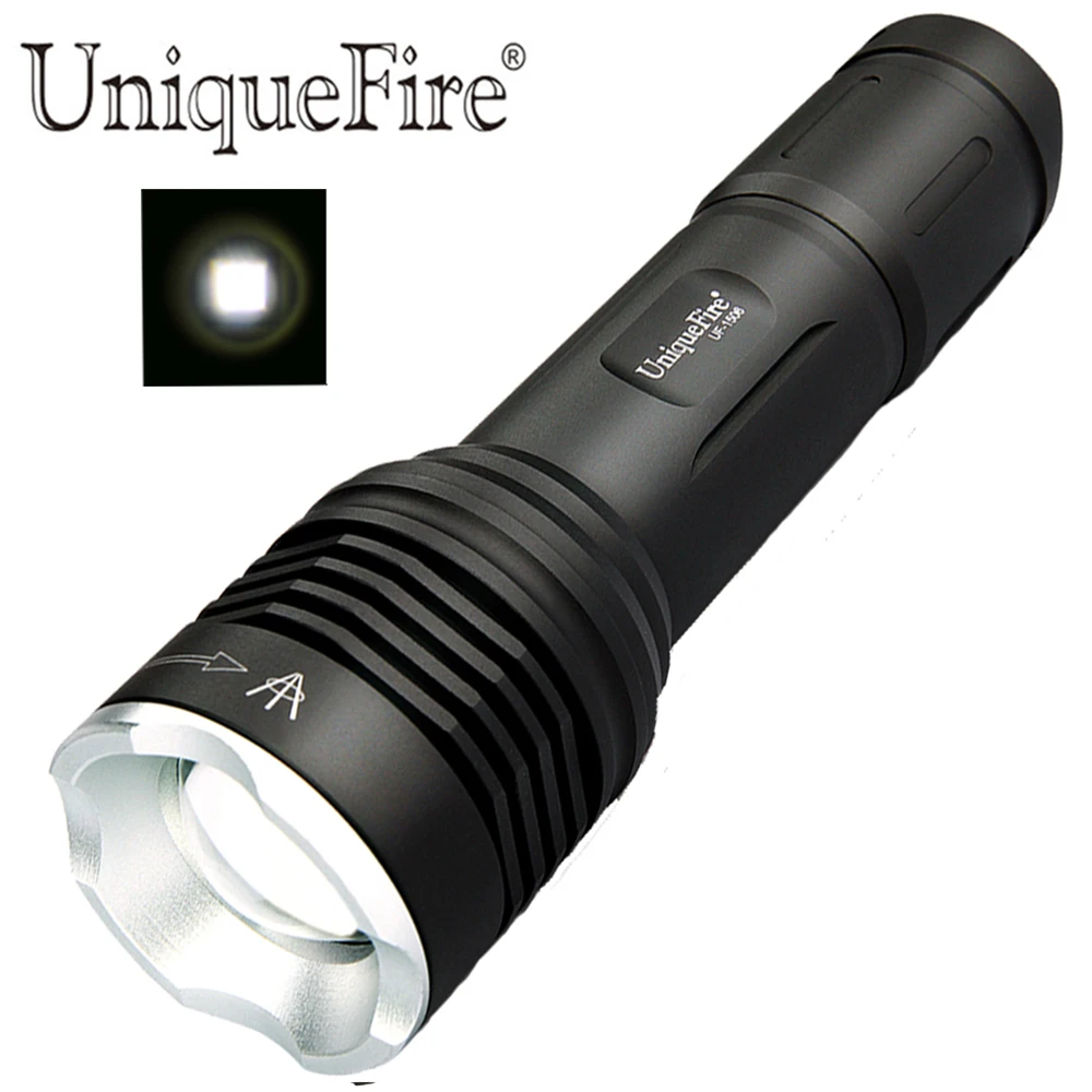 UniqueFire UF-1506 Rechargeable XM-L2 Flashlight Led Torch 1500 Lumens Tempered Glass Lens Black (1*18650)
UniqueFire UF-1506 Rechargeable XM-L2 Flashlight Led Torch 1500 Lumens Tempered Glass Lens Black (1*18650)