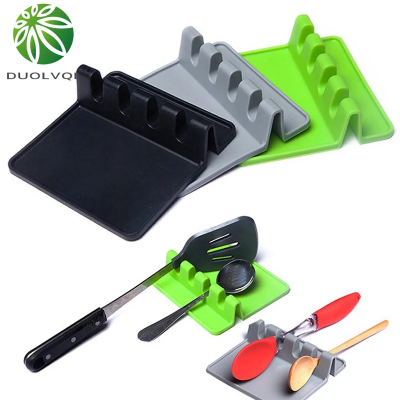 Duolvqi Spatula Pot Lid Holder Silicone Rack Cover Lid Spoon Spatula Colander Pad Rest Stand Kitchen Storage Organizer Tableware
Duolvqi Spatula Pot Lid Holder Silicone Rack Cover Lid Spoon Spatula Colander Pad Rest Stand Kitchen Storage Organizer Tableware
