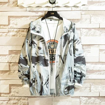Hooded Jacket Man Women Sunscreen Clothing Chinese Style Letter Printed Thin Fashion Windbreakers Coats Couples
Hooded Jacket Man Women Sunscreen Clothing Chinese Style Letter Printed Thin Fashion Windbreakers Coats Couples