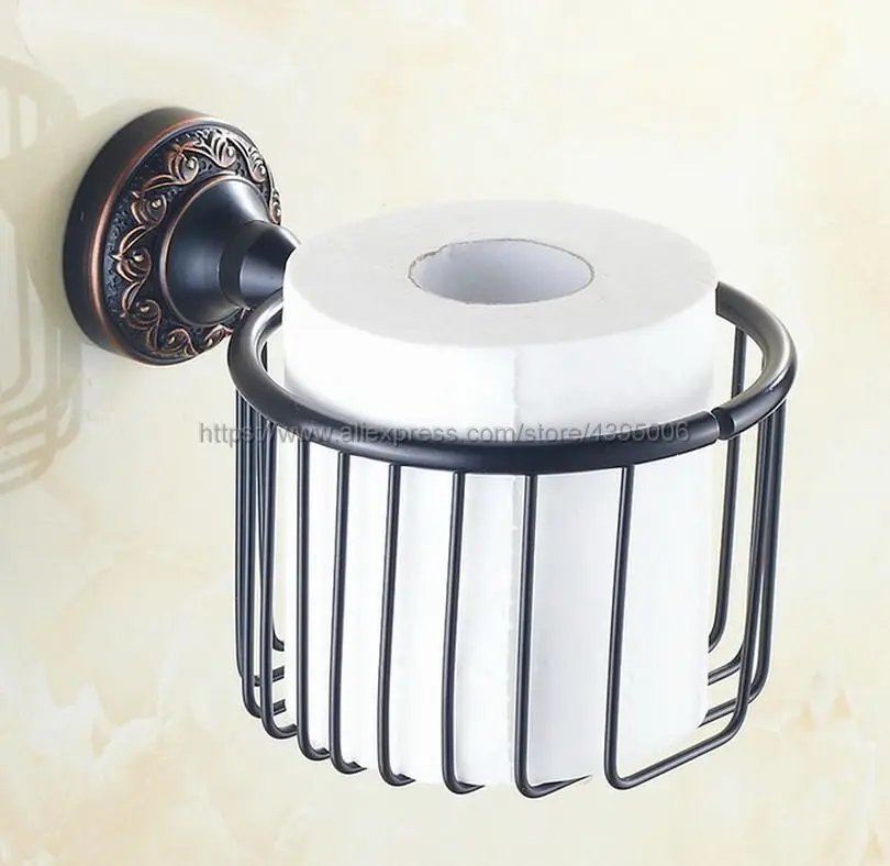 Paper Holders Black Oil Brass Wall Mounted Toilet Paper Roll Tissue Basket Bathroom Accessories Bba464
Paper Holders Black Oil Brass Wall Mounted Toilet Paper Roll Tissue Basket Bathroom Accessories Bba464