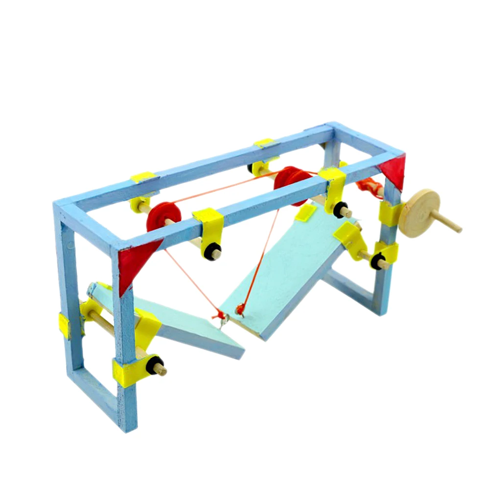 DIY Scientific Lifting Bridge Model Pulley Assembly Kits Educational Toy Physical Teach Learn Science Gadget