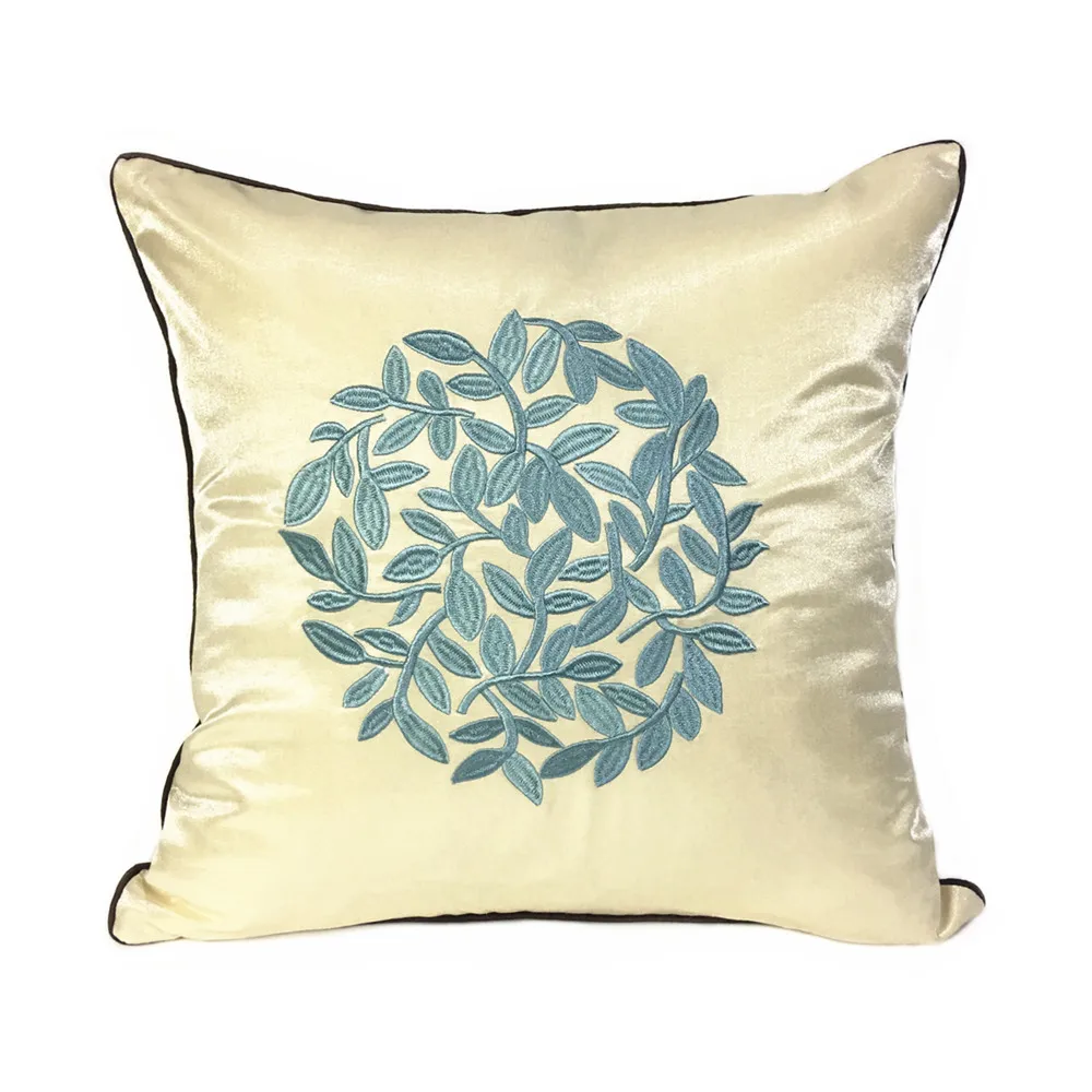 Deluxe Classic Embroidery Leaves Designer Sofa Blue Green Cushion Cover Chair Bed Decorative Pillow Case 45 x 45cm Sell by Piece
Deluxe Classic Embroidery Leaves Designer Sofa Blue Green Cushion Cover Chair Bed Decorative Pillow Case 45 x 45cm Sell by Piece