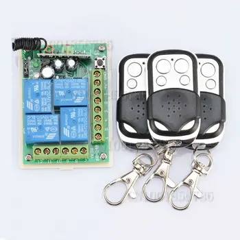 DC 12V 10A 4 Channels Learning Code RF Wireless Remote Control Switch Systems Receiver 3 Transmitter
DC 12V 10A 4 Channels Learning Code RF Wireless Remote Control Switch Systems Receiver 3 Transmitter