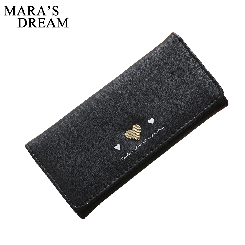 Mara's Dream 2018 Women Wallet Cute Love Heart Pattern Coin Purse Long Design Bifold Hasp Card Holders Bags Female | Багаж и сумки