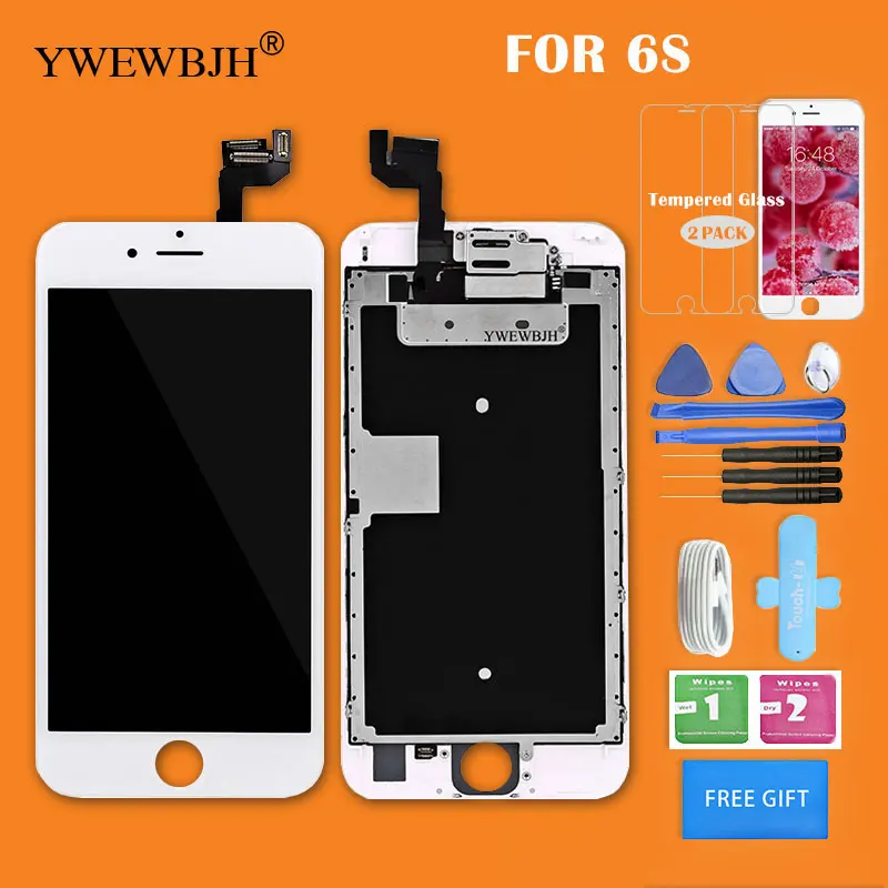 YWEWBJH AAA +++ качественный Полный комплект ЖК дисплей для iPhone 6s с фронтальной камерой
