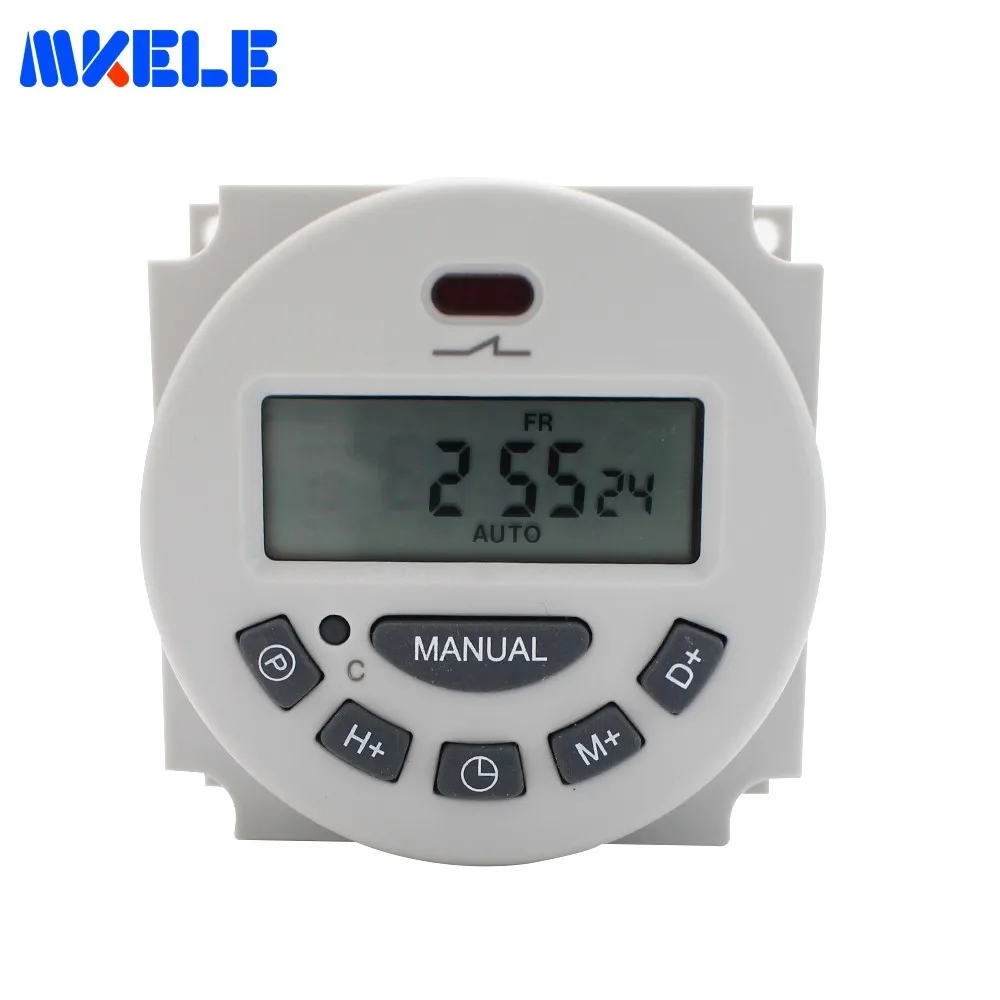 LCD Power Digital L701 CN101A 16A Digital Time Switch Weekly Programmable Electronic Timer AC 220V 110V AC/DC 24V 12V Makerele
LCD Power Digital L701 CN101A 16A Digital Time Switch Weekly Programmable Electronic Timer AC 220V 110V AC/DC 24V 12V Makerele