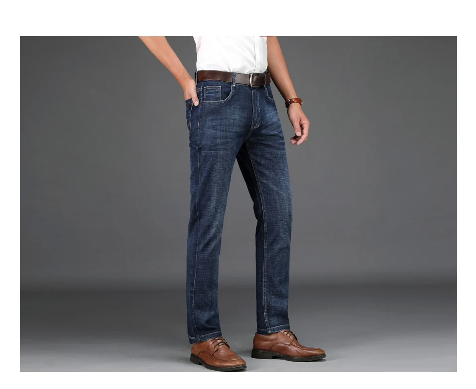 NIGRITY Man Jeans 2020 New Fashion Business Casual Denim Pants Men Straight Cut Slight Stretch Trousers Large Size 29-42 4 Color NIGRITY Man Jeans 2020 New Fashion Business Casual Denim Pants Men Straight Cut Slight Stretch Trousers Large Size 29-42 4 Color