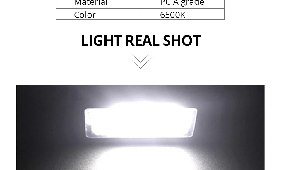 12V Led Number-plate Lamp Car Rear Bulb LED License Plate Lights Error Free For Porsche Cayenne 2003-2010VW GOLF PASSAT BORA (6)