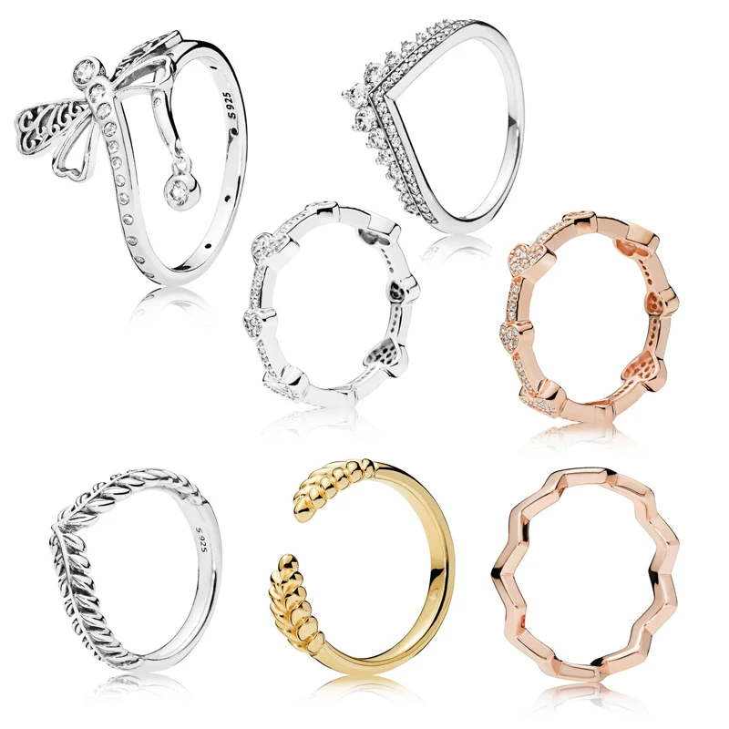 2018 NEW 925 Sterling Silver Rings Alluring lively wish Hearts Ring Rose & Clear CZ Fit DIY Charm Original Female pop Jewellery
2018 NEW 925 Sterling Silver Rings Alluring lively wish Hearts Ring Rose & Clear CZ Fit DIY Charm Original Female pop Jewellery