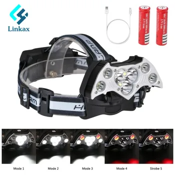 2018 New Design Stronger 5*CREE XML T6 LED+2*XPE LED Headlamps Headlights USB Charging White+Red LED Head Hunting Flashlight
2018 New Design Stronger 5*CREE XML T6 LED+2*XPE LED Headlamps Headlights USB Charging White+Red LED Head Hunting Flashlight