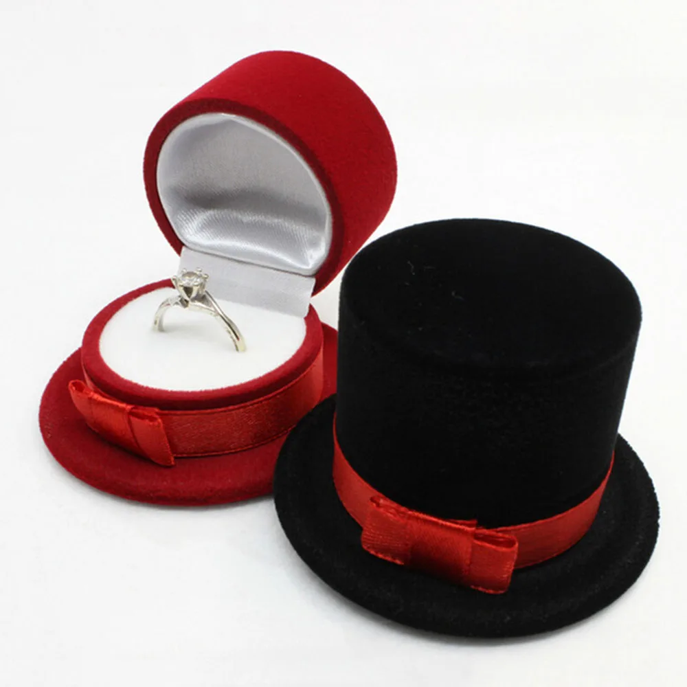 Creative Red / Black Jewelry Box Velvet Magician Hat Shaped Display Box Ring Earring Gift Case Jewelry Accessories
Creative Red / Black Jewelry Box Velvet Magician Hat Shaped Display Box Ring Earring Gift Case Jewelry Accessories