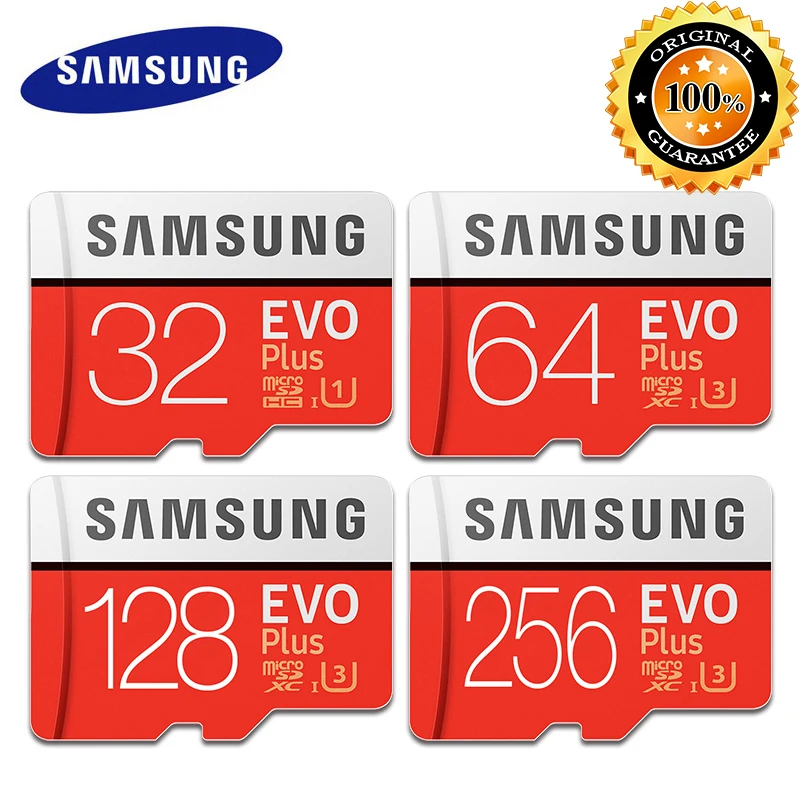 

100% SAMSUNG New U3 Micro SD 256GB/128GB/64GB SDXC U1 32GB/16GB SDHC Class10 TF CF Memory Card C10 Microsd Flash Cards Pendrive