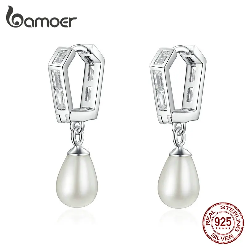 BAMOER Freshwater Pearl Earrings for Women Elegant Waterdrop Dangle Earrings Silver 925 Jewelry Mother's Day Gifts BSE083
BAMOER Freshwater Pearl Earrings for Women Elegant Waterdrop Dangle Earrings Silver 925 Jewelry Mother's Day Gifts BSE083