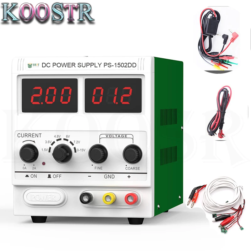 Best 1502DD Adjustable DC Power Supply 0-2A 15V Digital Display Phone Repair Power Supply Continuous Conductive DC Regulator
Best 1502DD Adjustable DC Power Supply 0-2A 15V Digital Display Phone Repair Power Supply Continuous Conductive DC Regulator