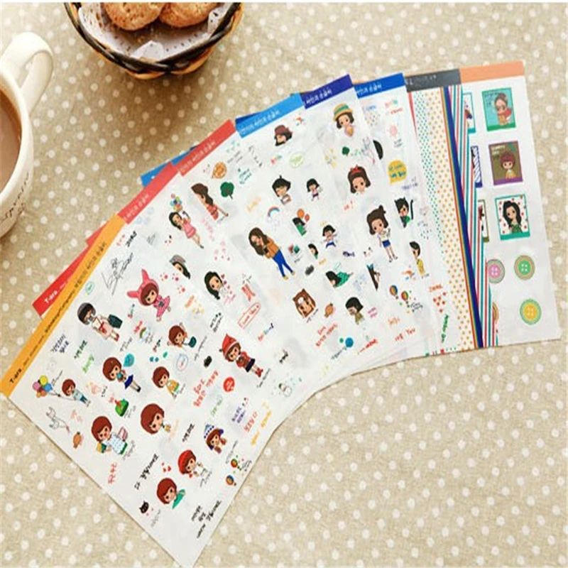Женский дневник из ПВХ G214small Корейская наклейка для дневника канцелярские товары