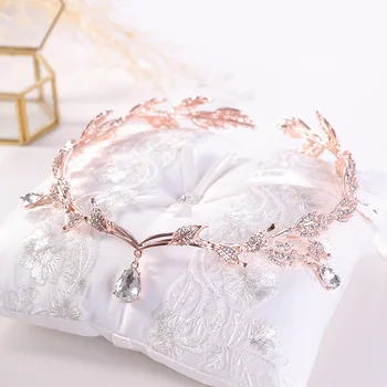 Rose Gold Crystal Crown Bridal Hair Accessory Wedding Rhinestone Waterdrop Leaf Tiara Crown Headband Frontlet Bride Hair Jewelry
Rose Gold Crystal Crown Bridal Hair Accessory Wedding Rhinestone Waterdrop Leaf Tiara Crown Headband Frontlet Bride Hair Jewelry