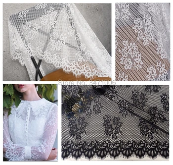 High-grade 3 meters length 1.5 meters wide Black white wedding dress lace lace fabric Garment dress sewing cloth Free shipping
High-grade 3 meters length 1.5 meters wide Black white wedding dress lace lace fabric Garment dress sewing cloth Free shipping