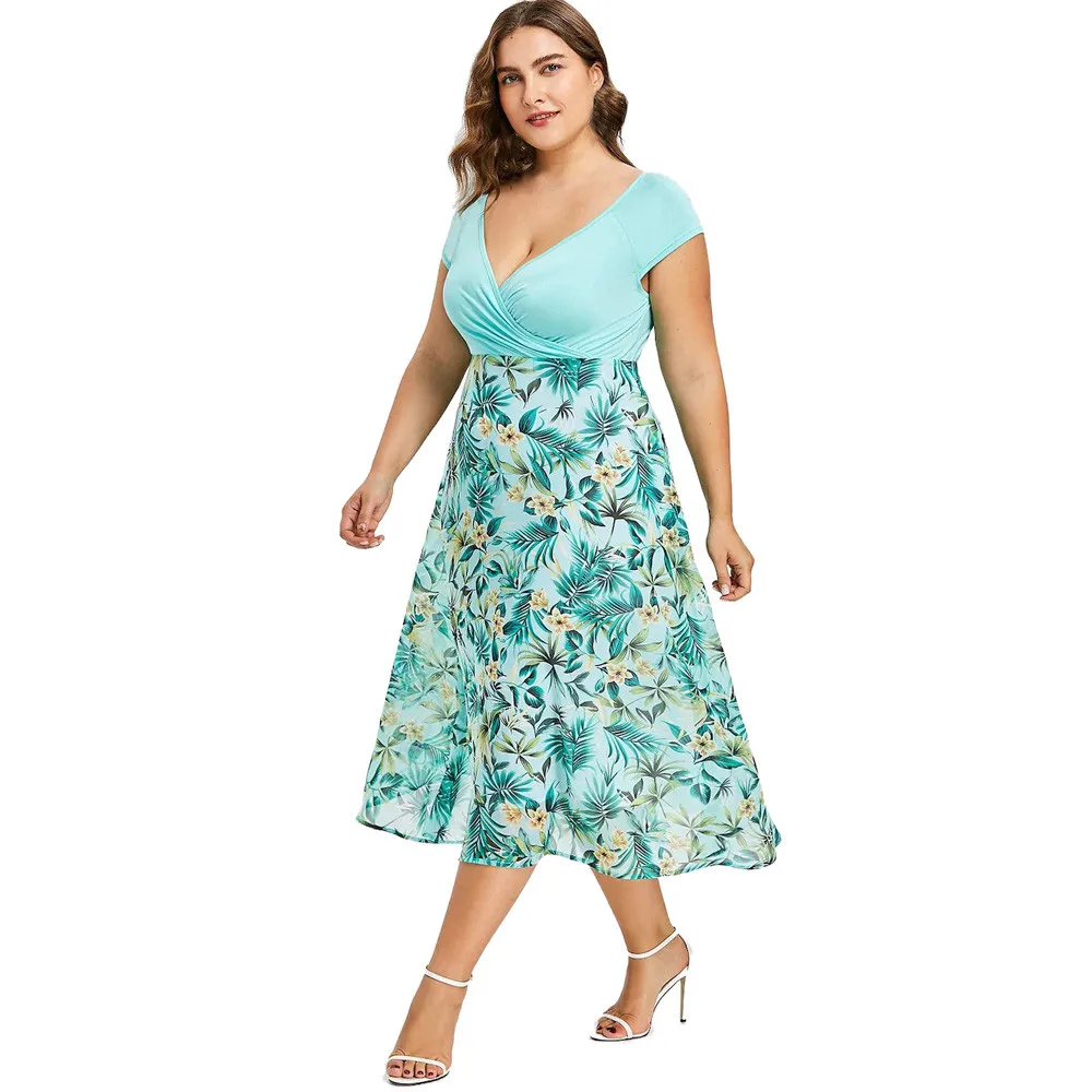 Plus Size Dresses For Women 4Xl 5Xl Womens Chiffon Elegent Floral Print Patchwork Sexy V Neck Sleeveless Prom Midi Dresses #B
Plus Size Dresses For Women 4Xl 5Xl Womens Chiffon Elegent Floral Print Patchwork Sexy V Neck Sleeveless Prom Midi Dresses #B