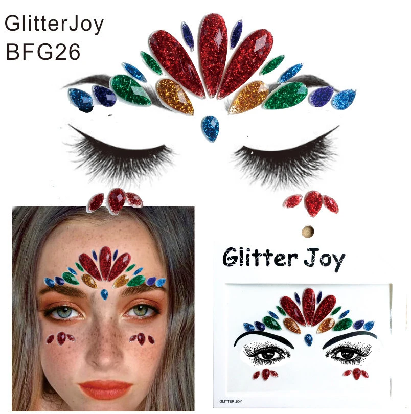 BFG26 1Pc Handpicked Colorful Rainbow Face And Eye Jewels Forehead Stage Decor Temporary Tattoo Sticker
BFG26 1Pc Handpicked Colorful Rainbow Face And Eye Jewels Forehead Stage Decor Temporary Tattoo Sticker