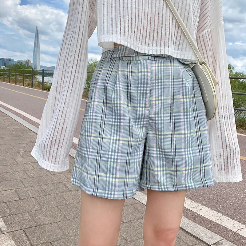 SML Fashion korean ins style Women Plaid Shorts Casual vintage high Waist All-Match Summer Short womens (X584)
SML Fashion korean ins style Women Plaid Shorts Casual vintage high Waist All-Match Summer Short womens (X584)