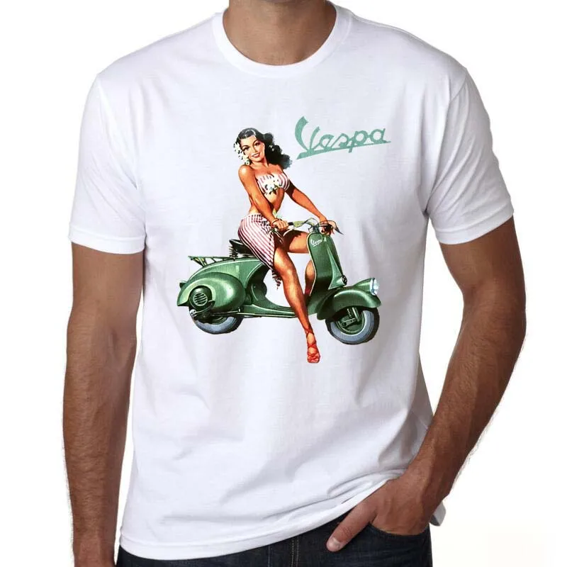 Vintage Vespa Girl Riders t shirt men Vespa motorcycle scooter t-shirt male logo print tee shirt homme short sleeve funny tshirt
Vintage Vespa Girl Riders t shirt men Vespa motorcycle scooter t-shirt male logo print tee shirt homme short sleeve funny tshirt