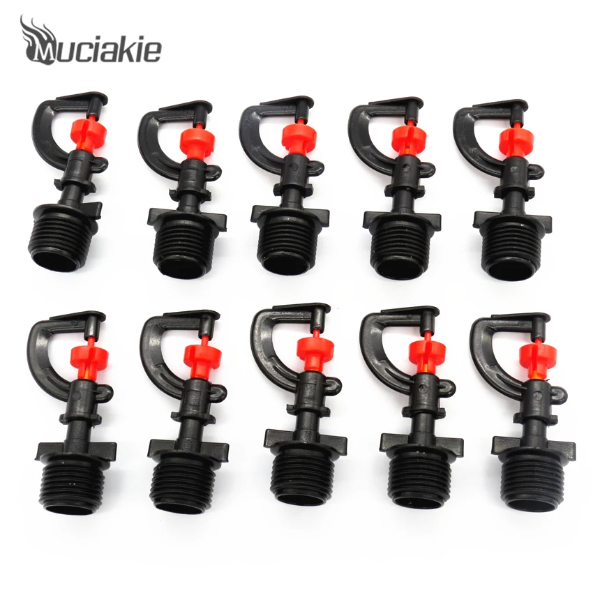 MUCIAKIE 10pcs Rotary G Type Micro Nozzle Sprinkler with 1/2'' Male Thread to 7mm Connector Greenhouse Lawn Irrigation system
MUCIAKIE 10pcs Rotary G Type Micro Nozzle Sprinkler with 1/2'' Male Thread to 7mm Connector Greenhouse Lawn Irrigation system