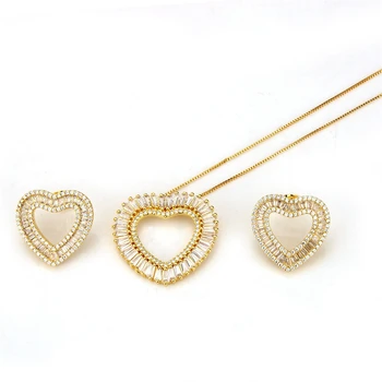 Love Heart Stud Earrings Pendants Necklaces Jewelry Sets For Women White Cubic Zirconia Women's Fashion Luxury Jewelry Sets 2018
Love Heart Stud Earrings Pendants Necklaces Jewelry Sets For Women White Cubic Zirconia Women's Fashion Luxury Jewelry Sets 2018