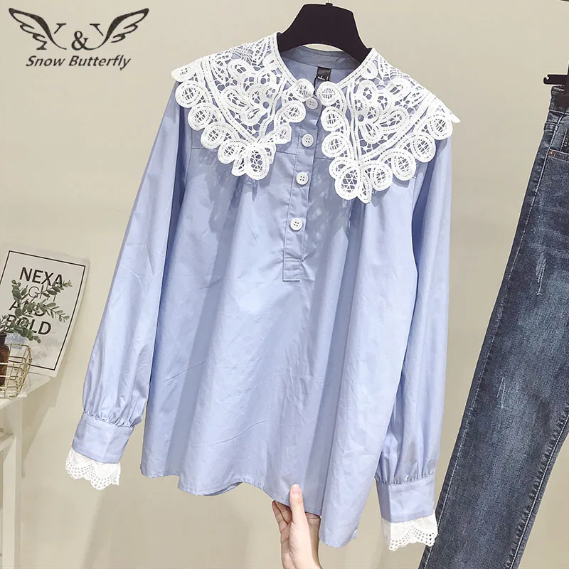 2019 Women Tops and Blouses Female Stylish Ladies Clothes Korean Fashion Women's Long Sleeve Button Solid Color Shirt Lace 418
2019 Women Tops and Blouses Female Stylish Ladies Clothes Korean Fashion Women's Long Sleeve Button Solid Color Shirt Lace 418