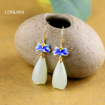 water drop shape girls Natural semi-precious stones 925 silver lady folk style flowers High quality female jewelry Earrings
water drop shape girls Natural semi-precious stones 925 silver lady folk style flowers High quality female jewelry Earrings