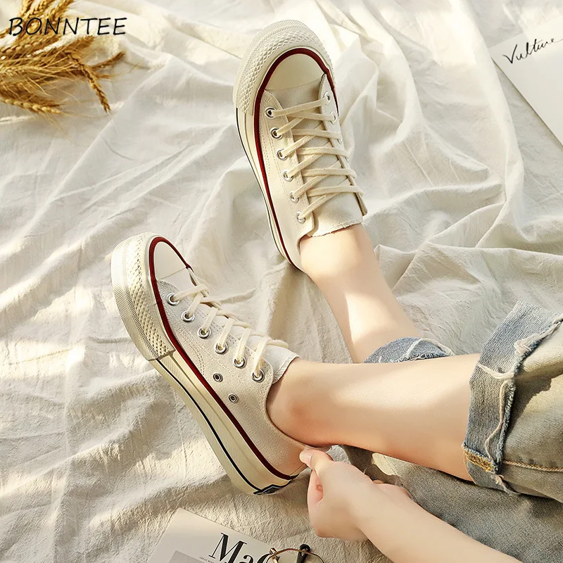 Vulcanize Shoes Women Solid Thick Bottom All-match Students Canvas Womens Walking Breathable White Korean Waterproof Footwear
Vulcanize Shoes Women Solid Thick Bottom All-match Students Canvas Womens Walking Breathable White Korean Waterproof Footwear