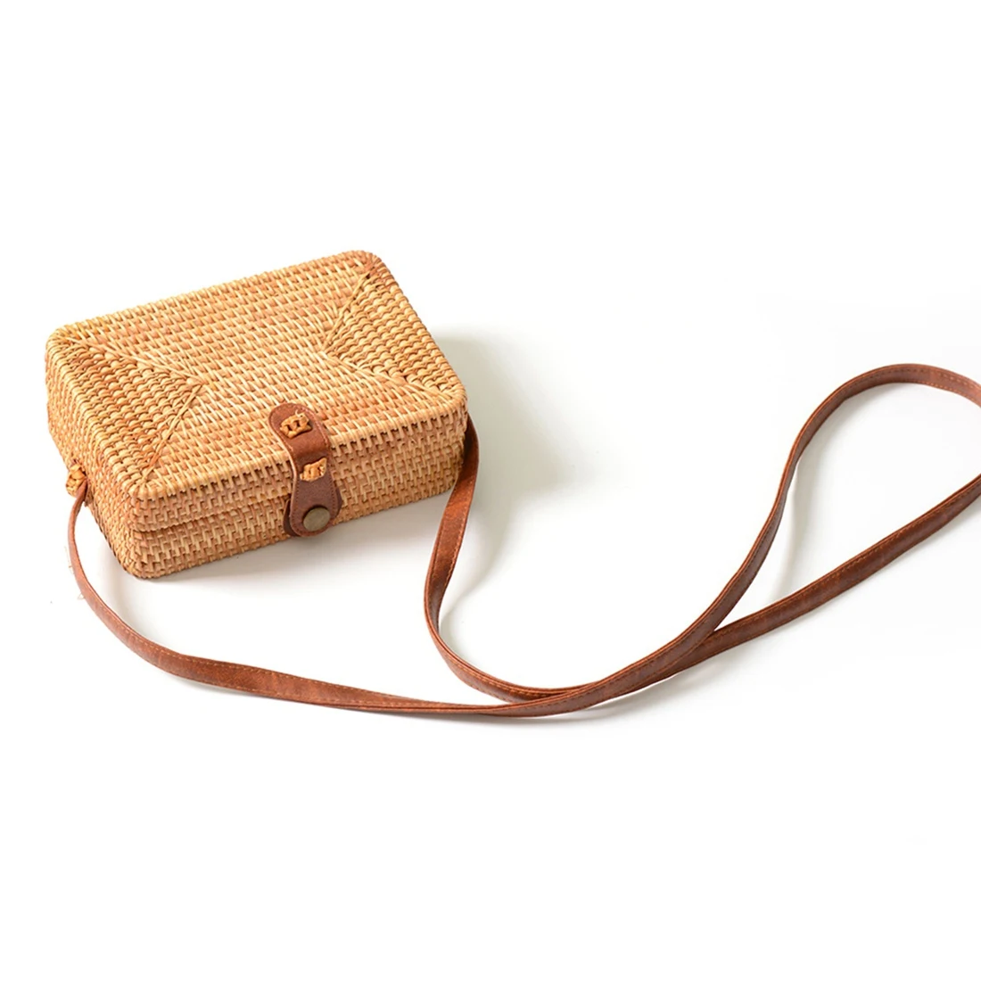 LJL INS new ladies hand-woven bags square rattan retro literary hand-woven leather buckle package Bohemia Beach Messenger bag
LJL INS new ladies hand-woven bags square rattan retro literary hand-woven leather buckle package Bohemia Beach Messenger bag