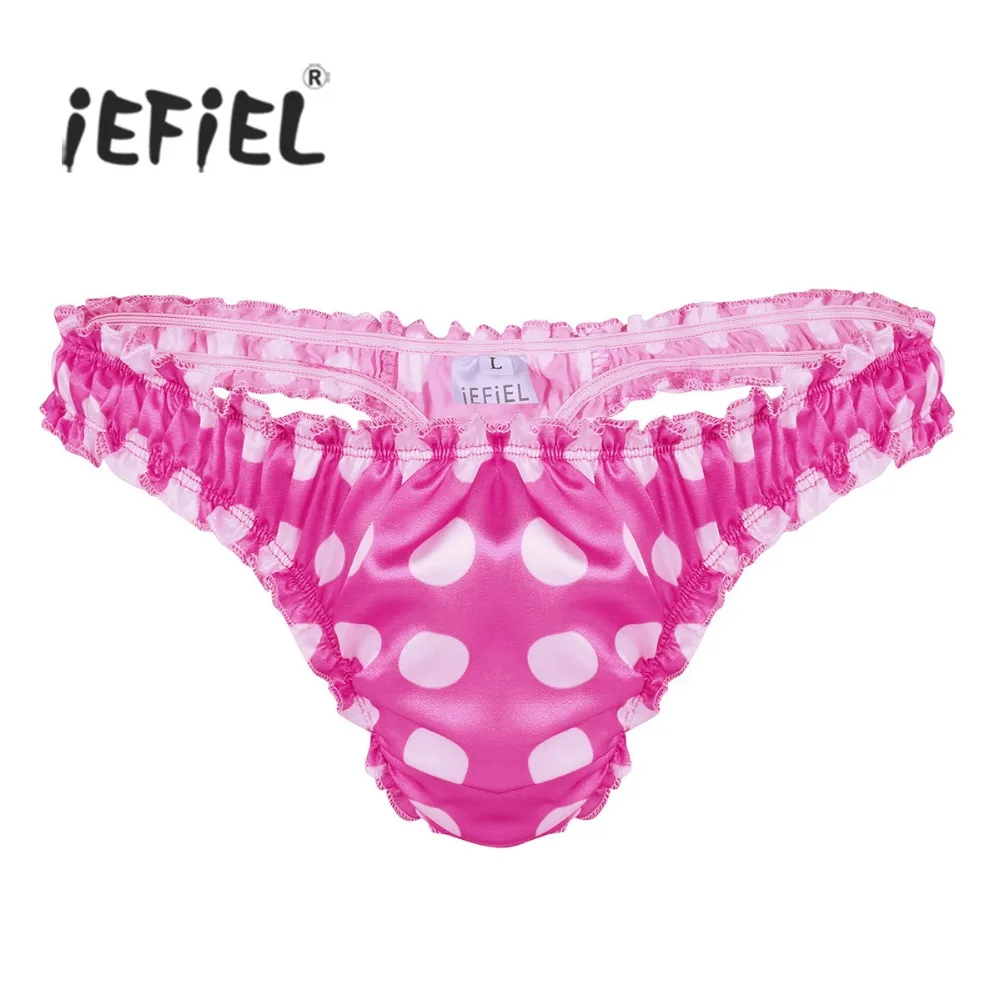 iEFiEL Mens Lingerie Shiny Ruffled Frilly Sissy Sexy Gay Panties Smooth Touch Feel Bikini Briefs Open Butt Jockstraps Underwear
iEFiEL Mens Lingerie Shiny Ruffled Frilly Sissy Sexy Gay Panties Smooth Touch Feel Bikini Briefs Open Butt Jockstraps Underwear