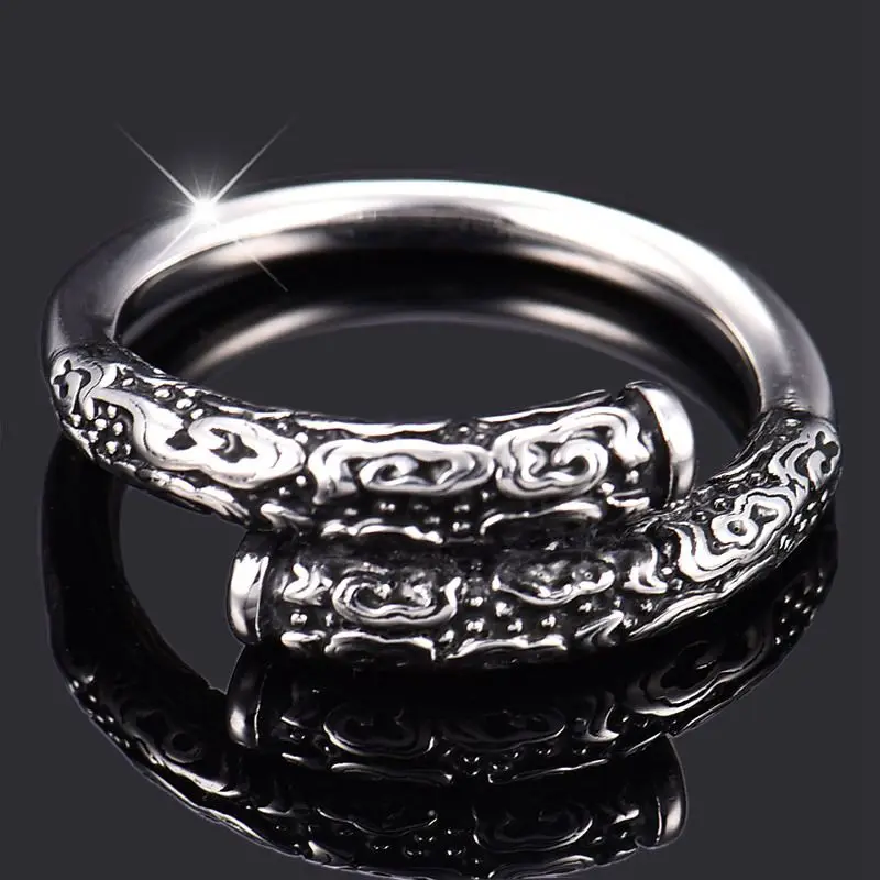 Personalized Retro Titanium Steel Men's Ring Lady's Finger Hoop Jewelry Carved Enchantment Antique Retro Unisex Accessory LR118
Personalized Retro Titanium Steel Men's Ring Lady's Finger Hoop Jewelry Carved Enchantment Antique Retro Unisex Accessory LR118