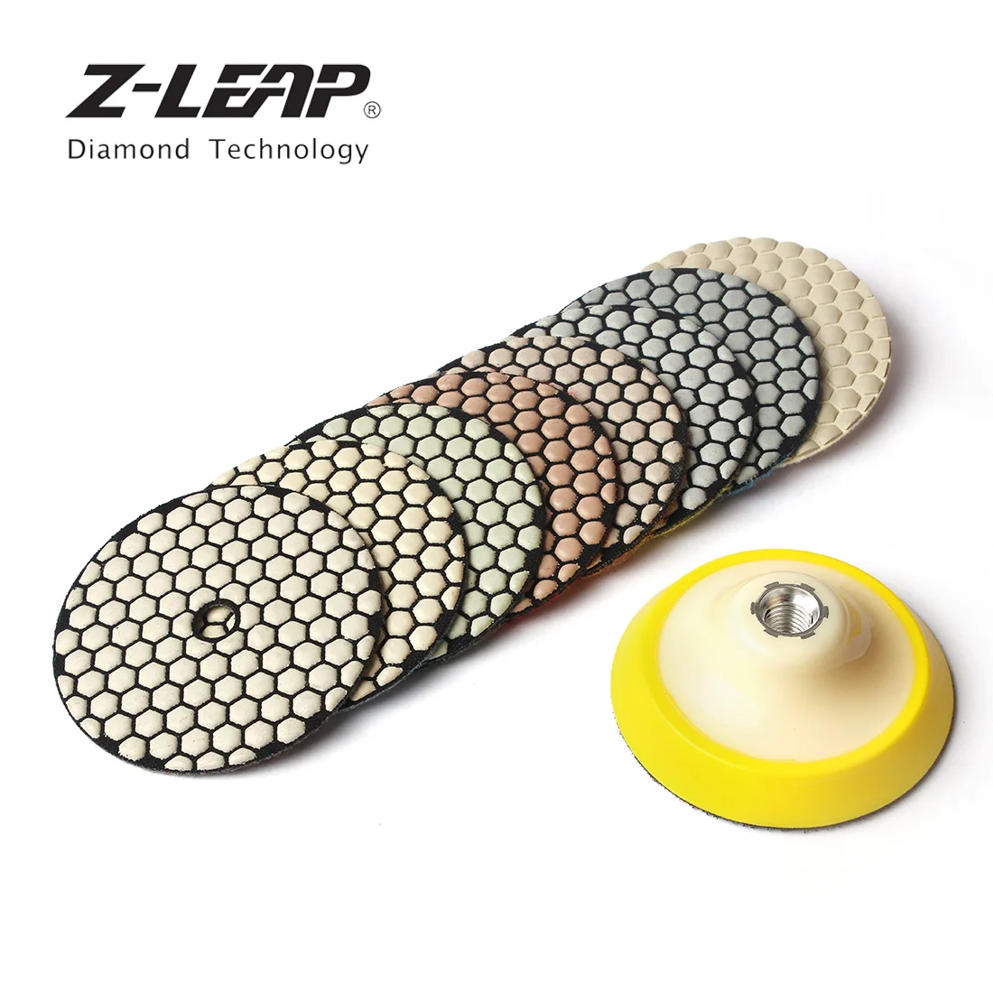 Z-LEAP 9Pcs/set 4" Diamond Dry Polishing Pad Marble Granite Concrete Stone Flexible Sanding Disc With Plastic Backer Holder
Z-LEAP 9Pcs/set 4" Diamond Dry Polishing Pad Marble Granite Concrete Stone Flexible Sanding Disc With Plastic Backer Holder