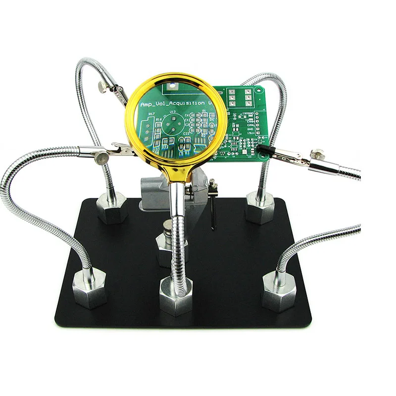 Big Size Helping Hands Soldering Station PCB Fixture With Universal Metal Base 4 Flexible Arms Circuit Board PCB Holder JIG
Big Size Helping Hands Soldering Station PCB Fixture With Universal Metal Base 4 Flexible Arms Circuit Board PCB Holder JIG