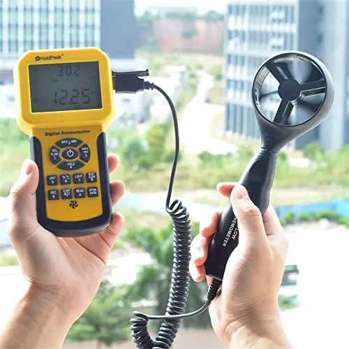 HoldPeak HP-856A Digital Wind Speed Air Volume Meter Anemometer USB/Handheld Data Logger Temperature Range record Anemometer
HoldPeak HP-856A Digital Wind Speed Air Volume Meter Anemometer USB/Handheld Data Logger Temperature Range record Anemometer