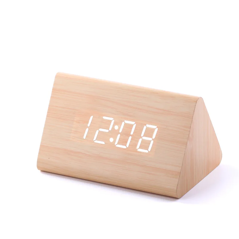 2018 New Temp+Date+Time Wooden Alarm Clock Sounds Control White Led Electronic Alarm Clock Night Glowing Reloj Despertador
2018 New Temp+Date+Time Wooden Alarm Clock Sounds Control White Led Electronic Alarm Clock Night Glowing Reloj Despertador