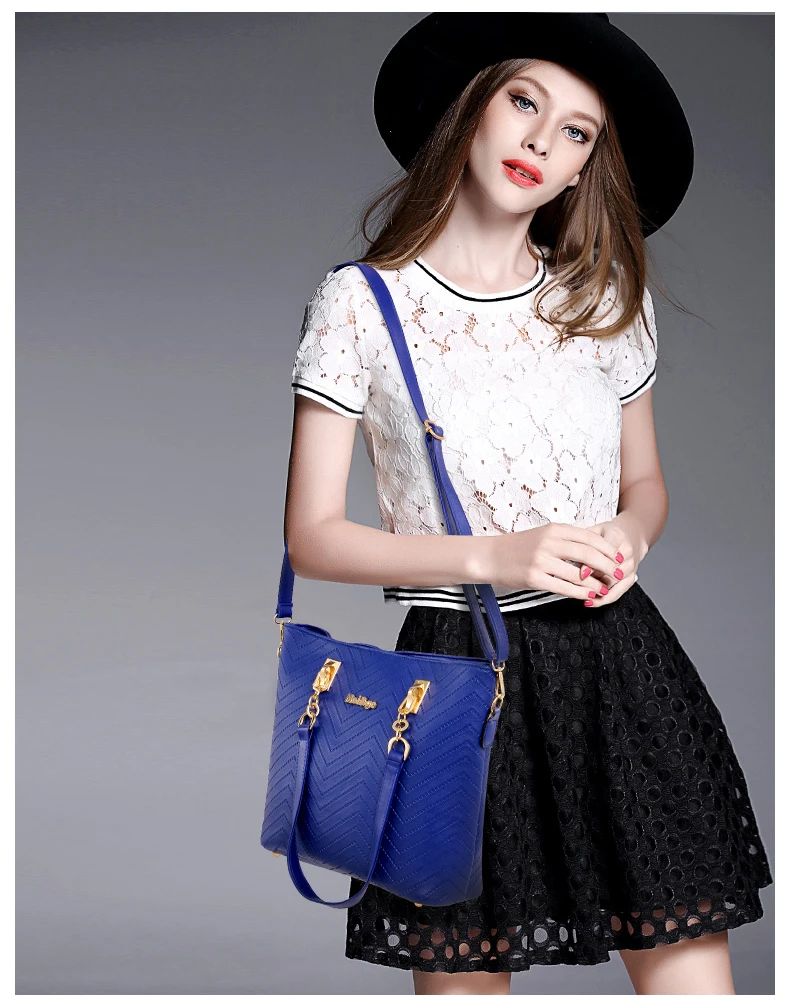 NEW Brand Luxury Lady Handbag 6 Pcs/set Composite Bags Set Women Shoulder Crossbody Bag Female Purse Clutch Wallet 22