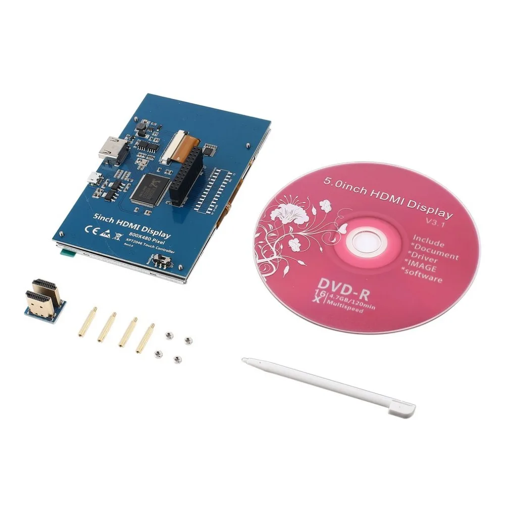 5 Inch 800 x 480 LCD HDMI Touch Screen Display TFT LCD Panel Module Shield For Banana Pi & Raspberry Pi 2 Model B/B+
5 Inch 800 x 480 LCD HDMI Touch Screen Display TFT LCD Panel Module Shield For Banana Pi & Raspberry Pi 2 Model B/B+