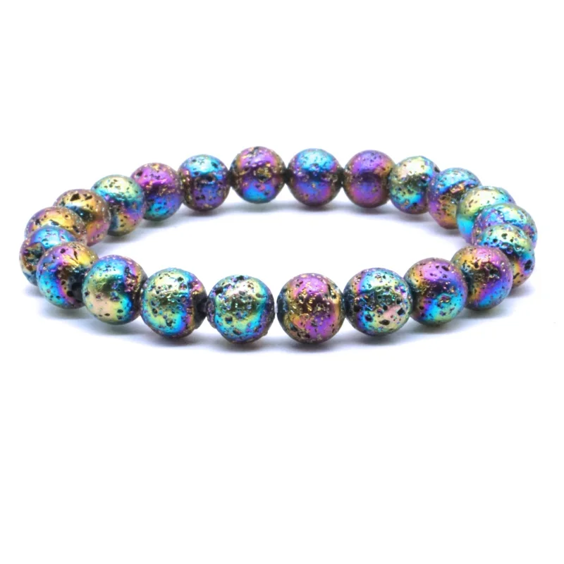 8mm Colourful Plating Lava Stone Beads DIY Rock Aromatherapy Essential Oil Diffuser Bracelet Yoga Strand Jewelry
8mm Colourful Plating Lava Stone Beads DIY Rock Aromatherapy Essential Oil Diffuser Bracelet Yoga Strand Jewelry